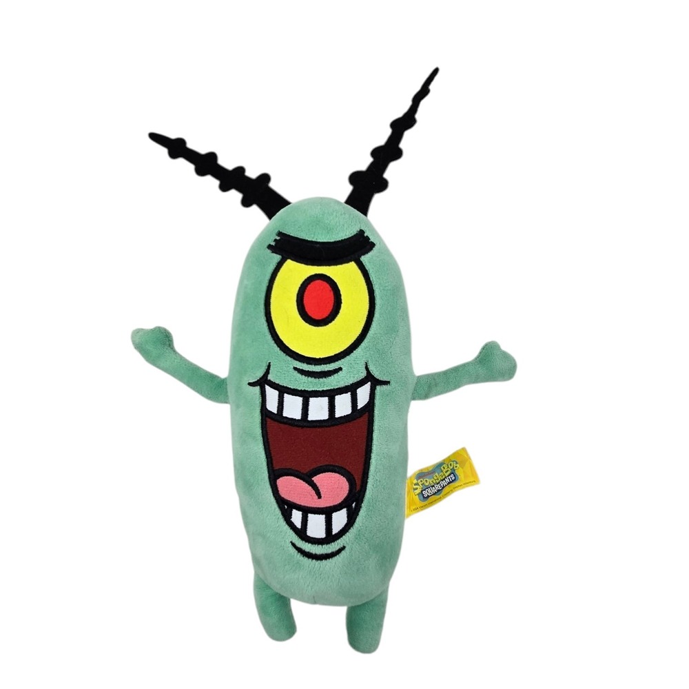 Nickelodeon Spongebob Squarepants Plankton 11" Plush Stuffed Animal MINT